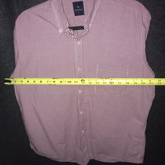 Tailorbyrd 1930 Collection Gingham Check Button Down Shirt Large Short Sleeve - Picture 8 of 11